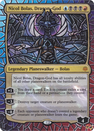 Nicol Bolas Dragon-God full art, stained glass
